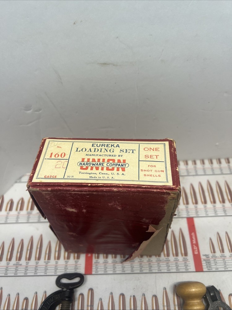 VINTAGE 20 GAUGE EUREKA 160 SHOTGUN SHELL LOADING SET UNION HARDWARE