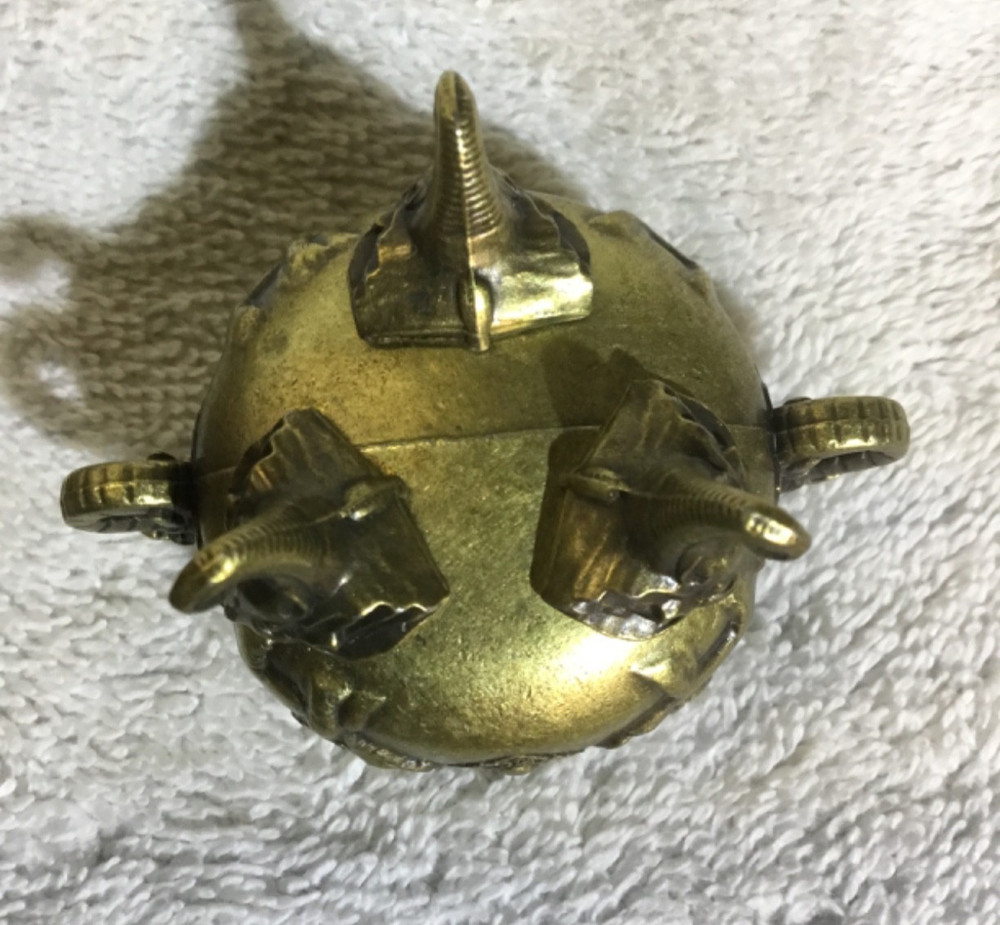 Tripod Footed Elephant Brass Incense Burner
