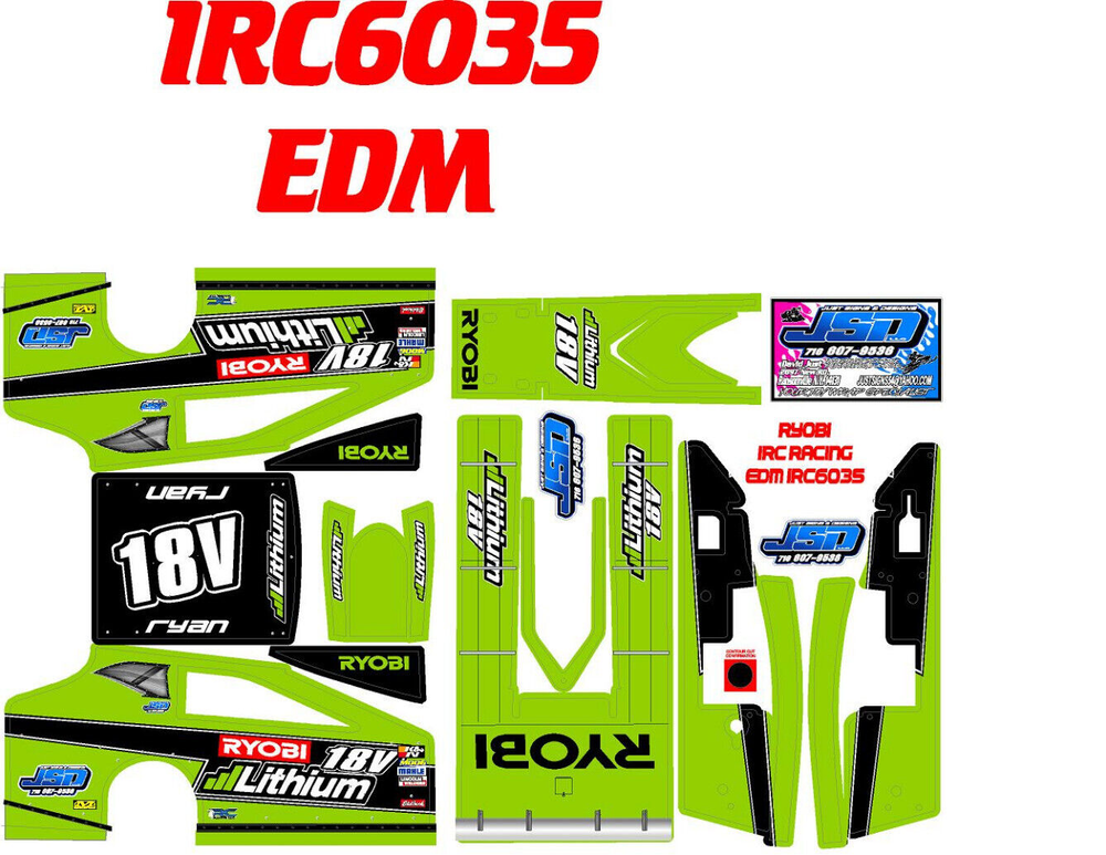 1RC EDM WRAP SALVAS MUDBOSS 1X18 RYOBI THEME WRAP KIT