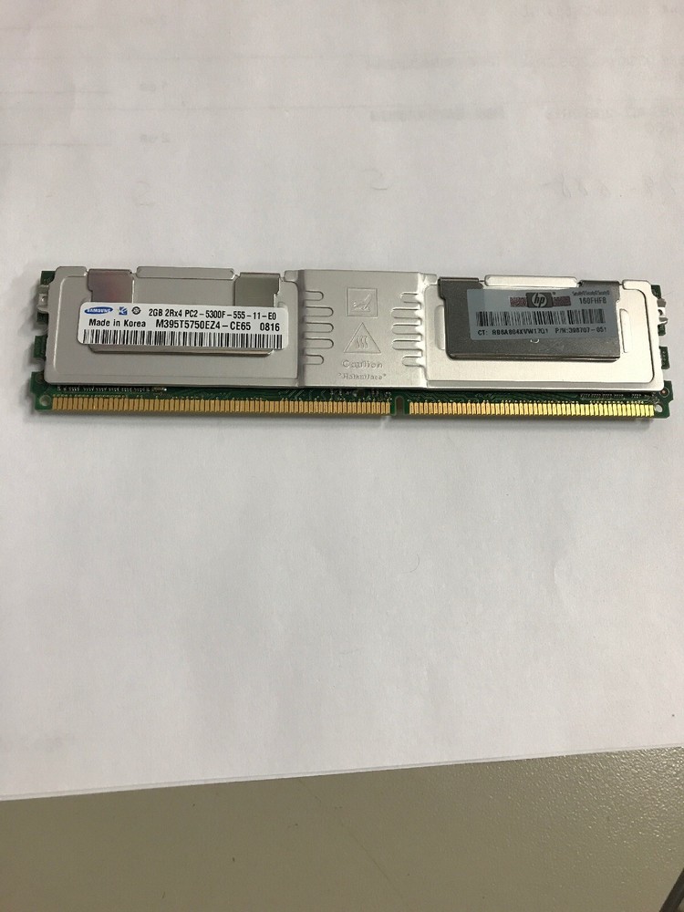398707-051 HP 2GB 2RX4 PC2-5300F MEMORY MODULE (1X2GB)