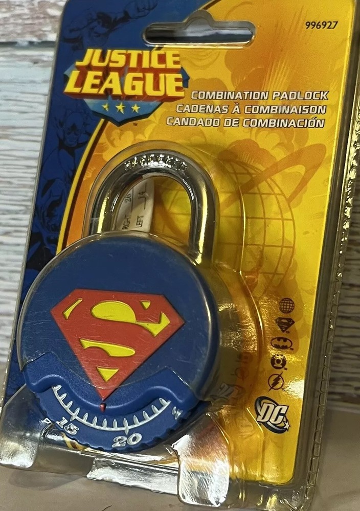 SUPERMAN Justice League  D C Comics Kryptonite Combination Padlock