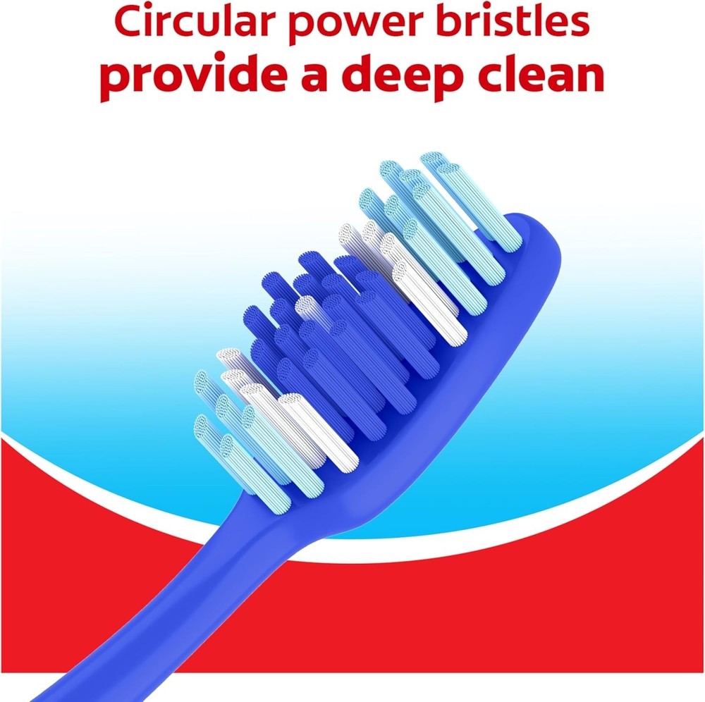 Colgate Extra Clean 6-Pack Medium Toothbrushes with Tongue Scraper – Multi-Color