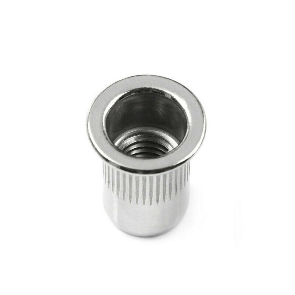 150Pcs RIVET NUT Flat Head Threaded Insert Aluminum Rivet Nutsert Set Kit