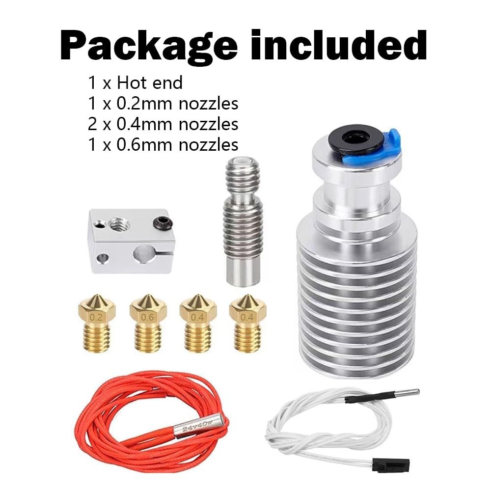 3D Printer Hotend Kit with Nozzles for Prusa I3 MK3 MK3S Plus Replacement