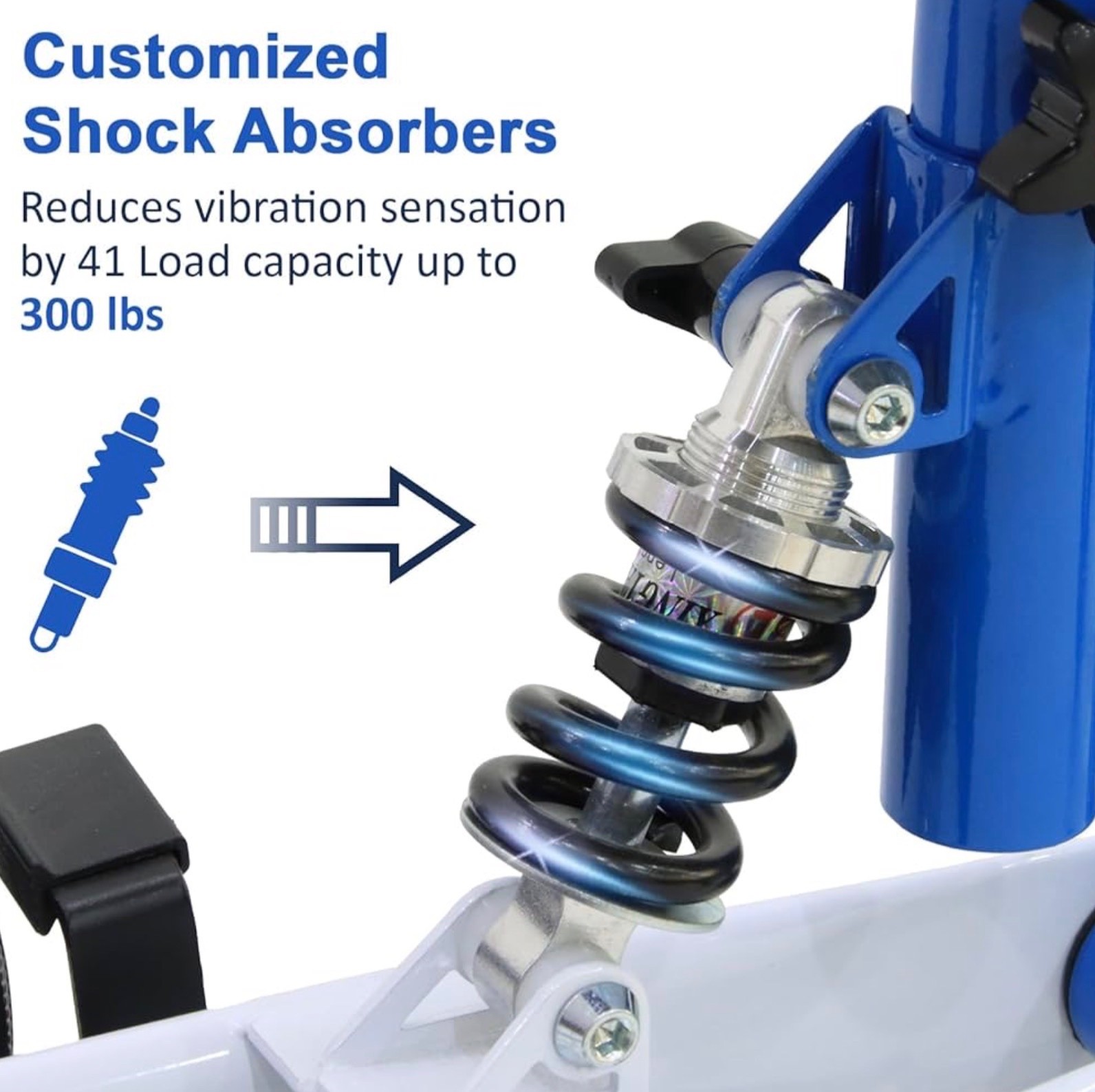 BlessReach - Steerable Knee Scooter for Adults With Dual Braking System (Blue)