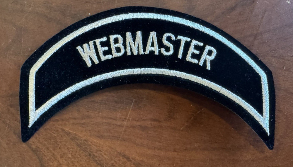 HARLEY DAVIDSON OWNERS GROUP HOG WEBMASTER CHAPTER OFFICERS PATCH