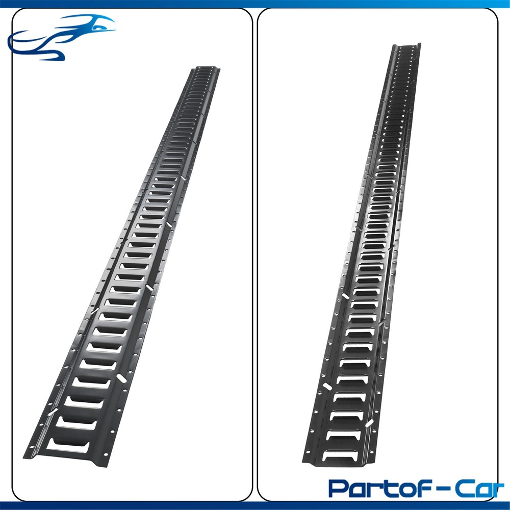 Black 5 Pack 96" E Track Rail Sections For Large Trailers And Vans Tie Down
