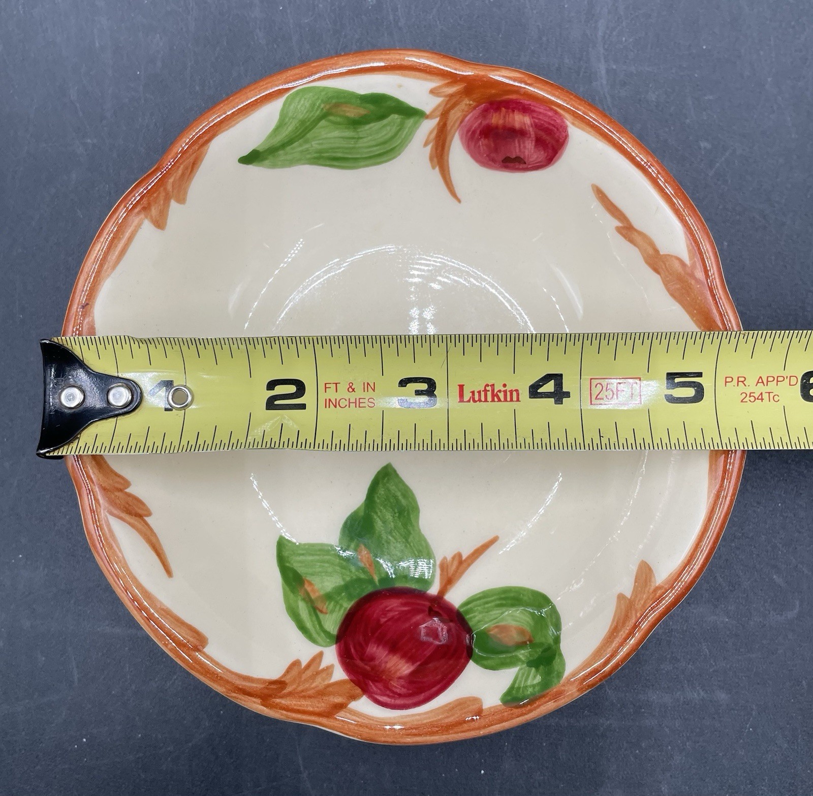 Franciscan 5 1/4 Inch Apple Pattern Dessert/Fruit Bowls - Set Of 6 !!!