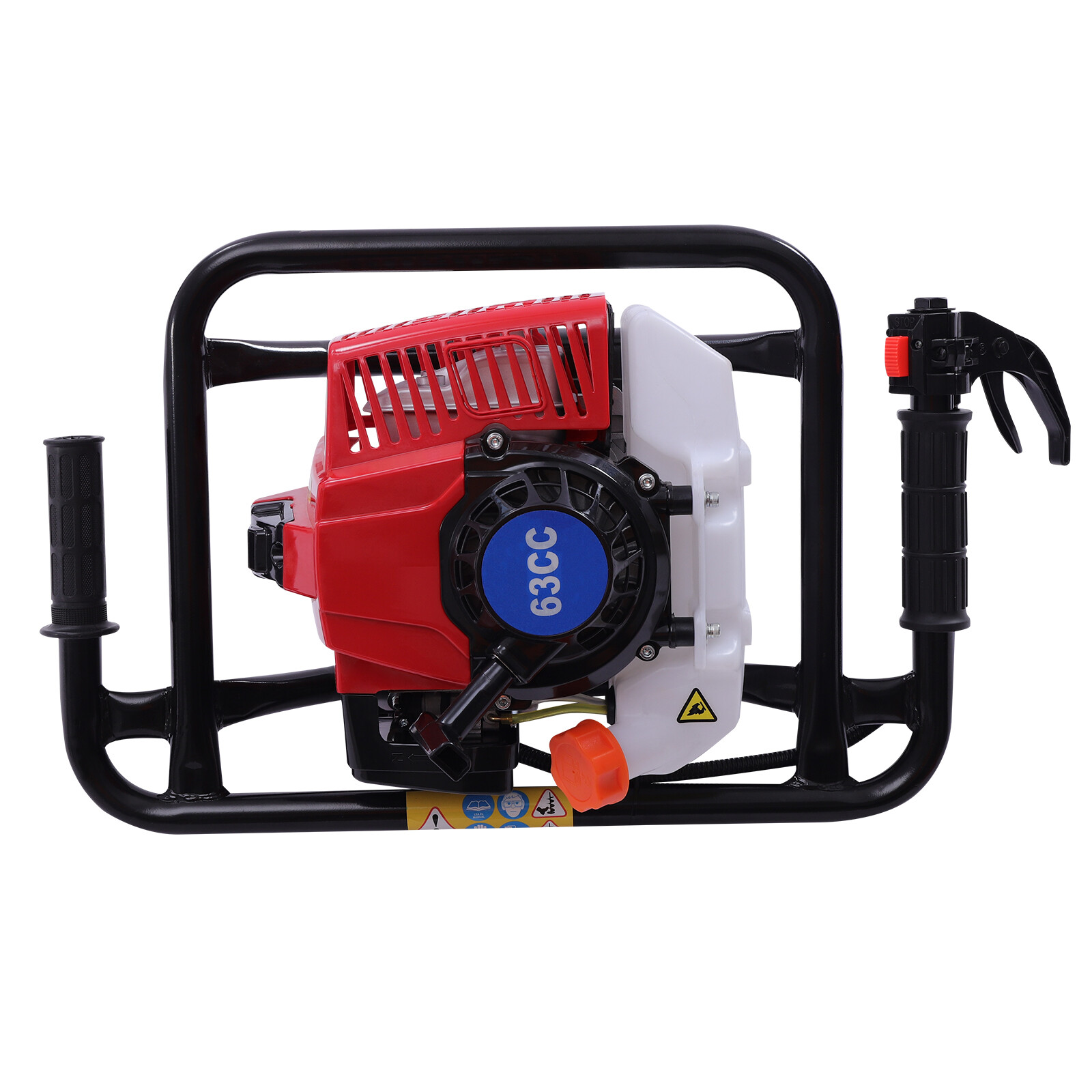 63cc 2-Stroke 3HP Gas Post Hole Digger with 12-Inch Earth Auger