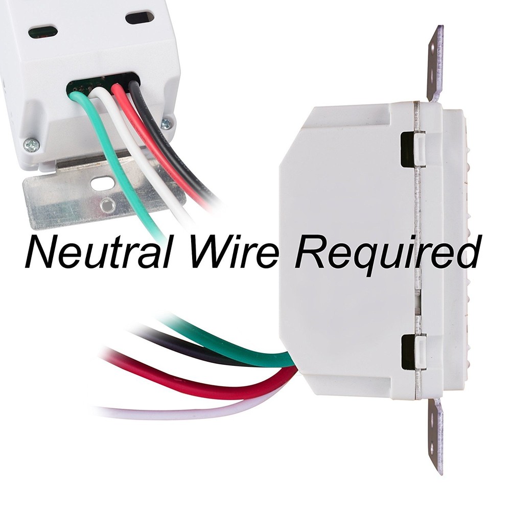 BN-LINK 2Pcs Countdown Digital In-wall Timer Switch w/Push Button for fan,lights