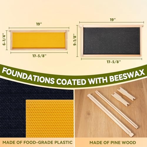 10-Frame Bee Hive Complete Beehive Kit Beeswax Coated Beehive Include Frames