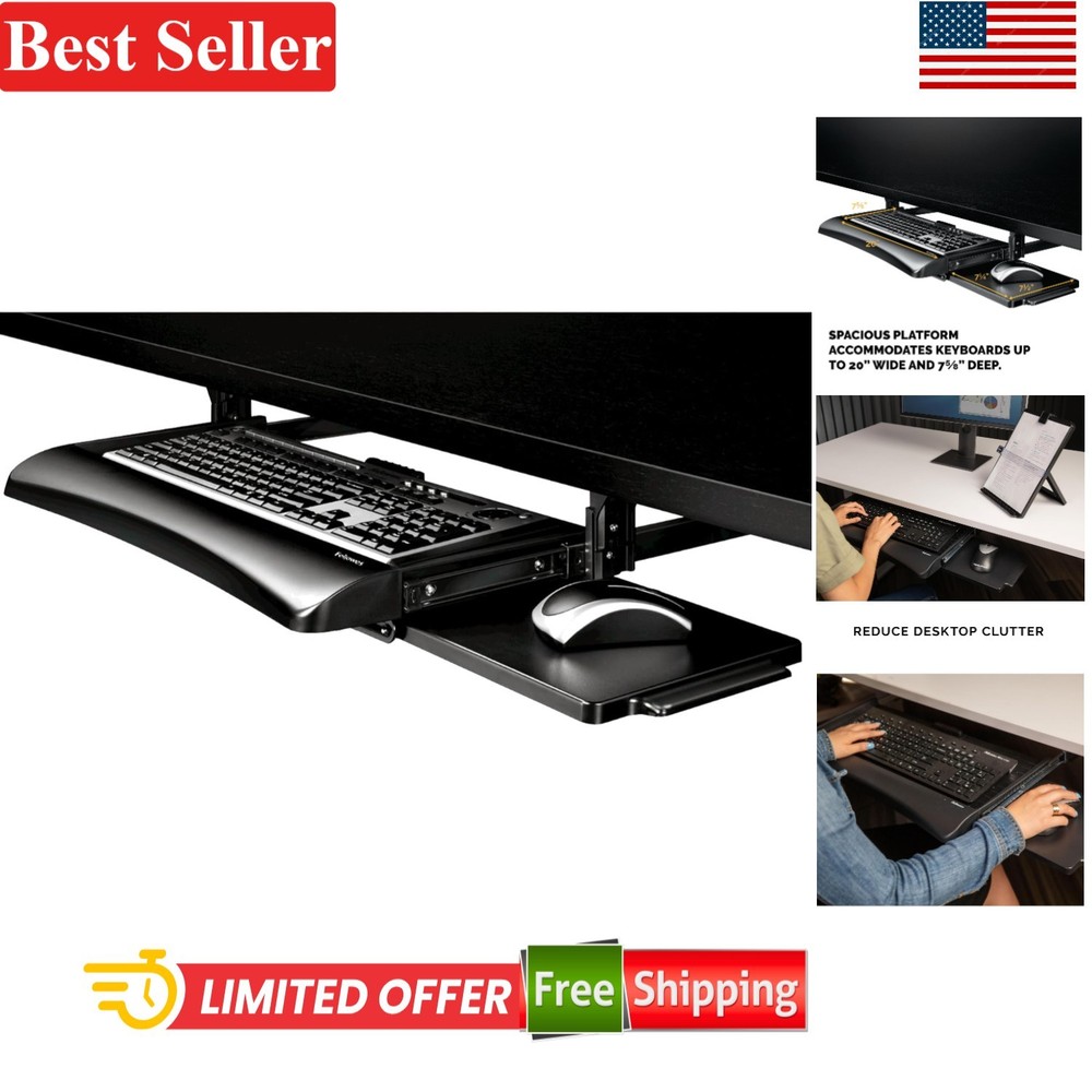 Adjustable Office Suites Keyboard Drawer - Optimize Your Workspace Ergonomically