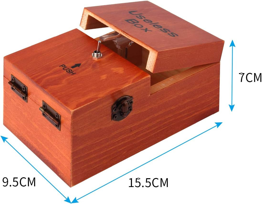 Useless Box Leave Me Alone Machine Fully Assembled in Real WooD/ 2 DAY FAST SHIP