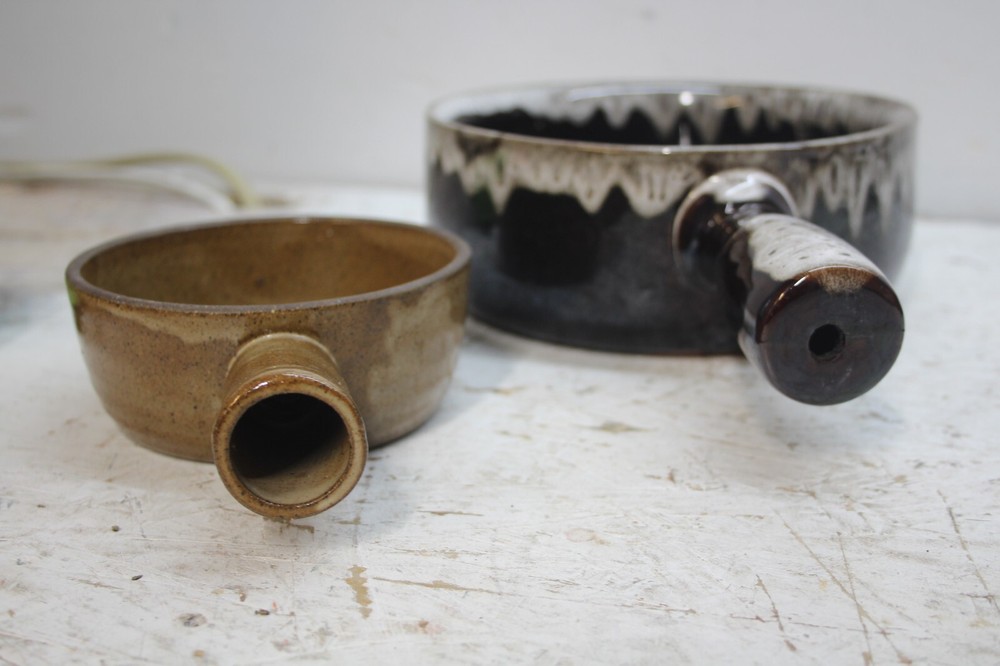 VINTAGE CASSEROLE AND SOUP BOWL CERAMIC UNKNOWN MAKER