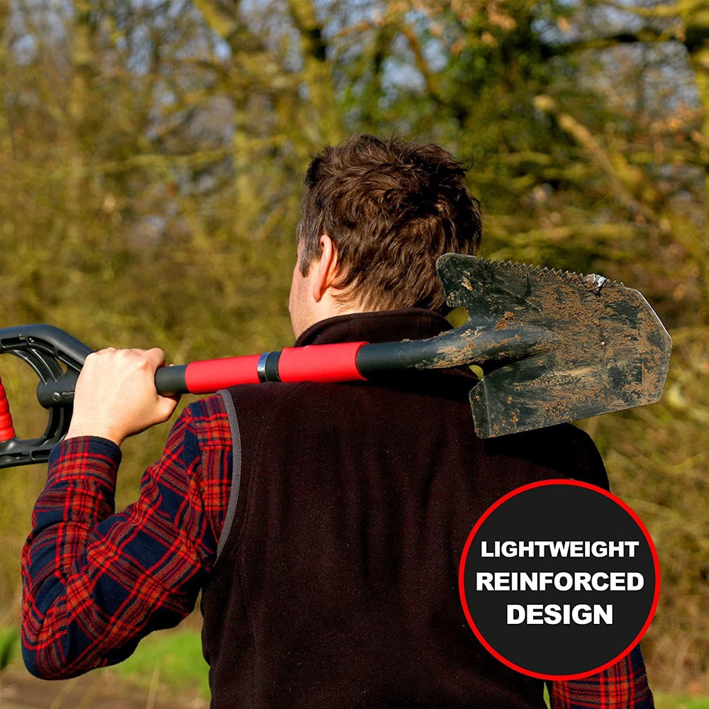 Lightweight Multi-Digger Spade with Dual Grip & Root Saw Cutter