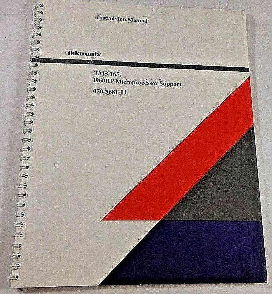 Tektronix TMS 165 i960RP Microprocessor Support Instruction Manual 070-9681-01