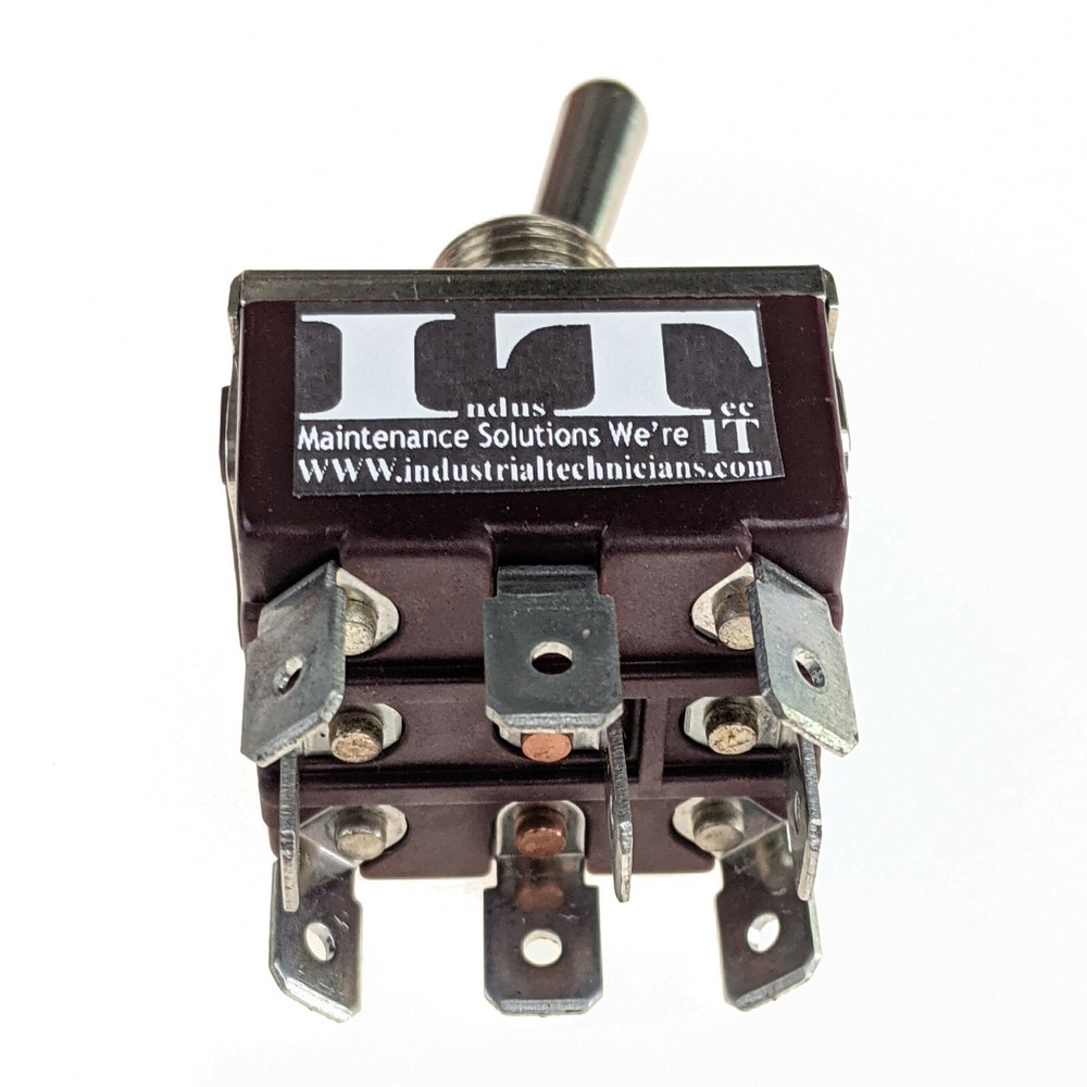 IndusTec 20A Toggle - Switch TPDT 2 Pos Maintained 9 pin Quick Plug Latching 12V