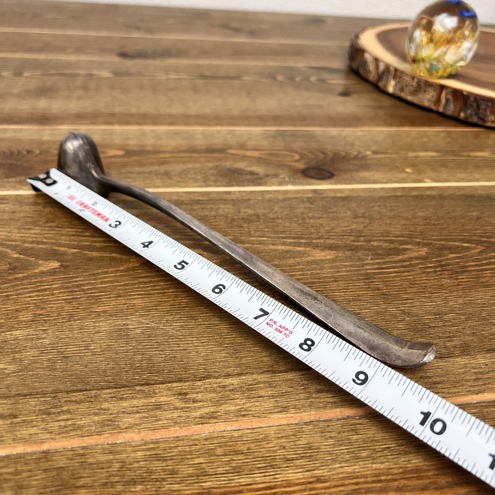 Vintage Gerity Candle Snuffer Silver Plated G 48 Helmet Design 10" Long