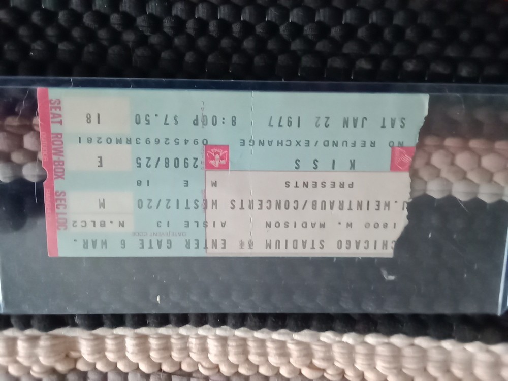 Kiss Ticket Stub History 💋 Rock And Roll Over Tour 🎸1-22-77, Chicago Illinois