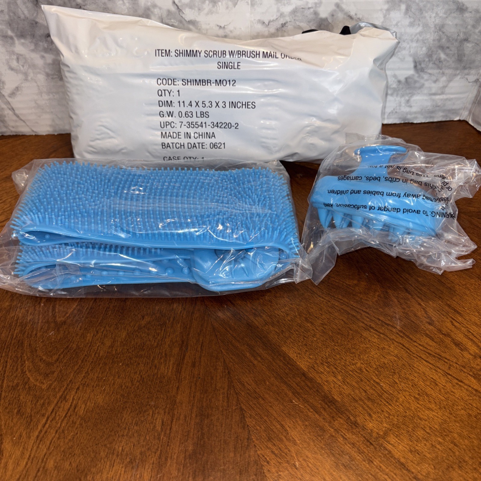 Shimmy Scrub with Bonus Scrub Brush 2 Piece Set New in Packaging (lot of 2)