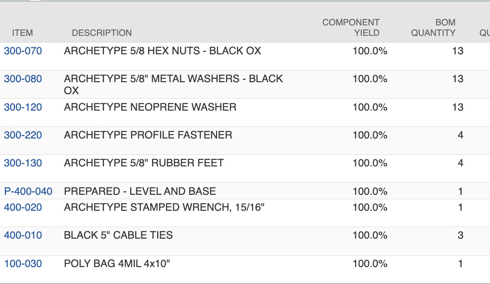 Salamander Archetype All Hardware For Archetype 2.0 Rack