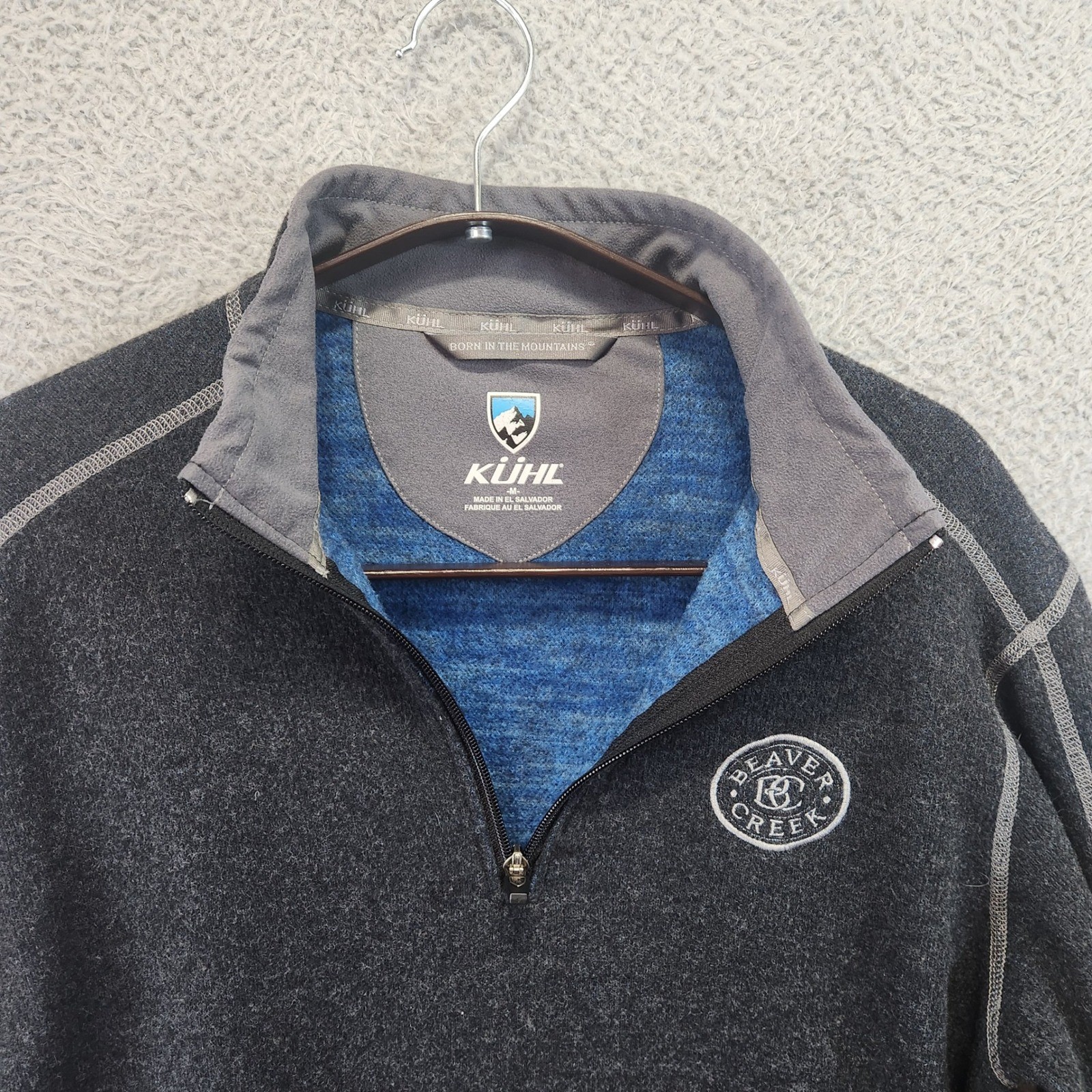 Kuhl Beaver Creek Chianti Fleece 1/4 Zip Pullover Mens Medium Polyester Blend