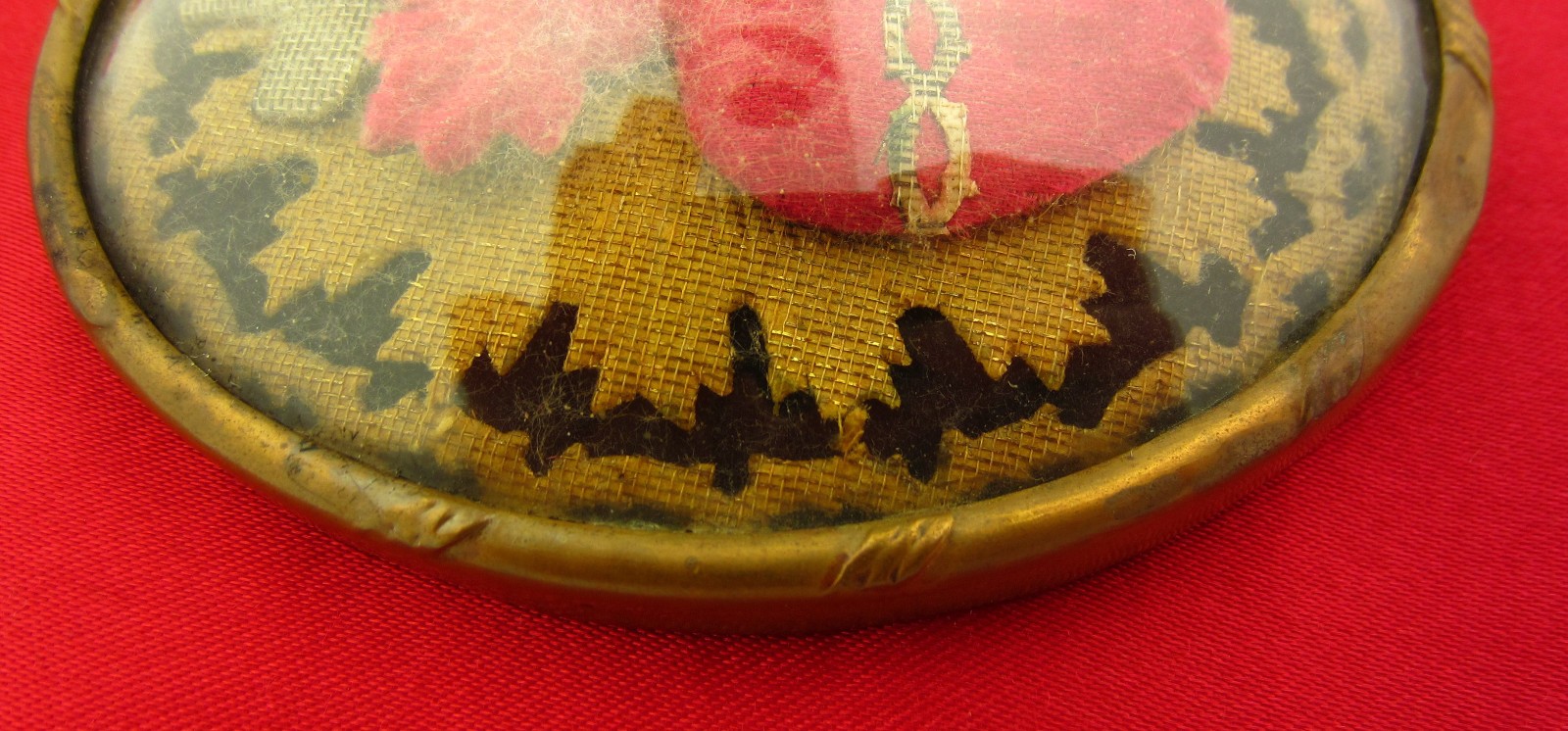 Antique SACRED HEART EX VOTO Reliquary Catholic French Domed Glass CROWN THORNS