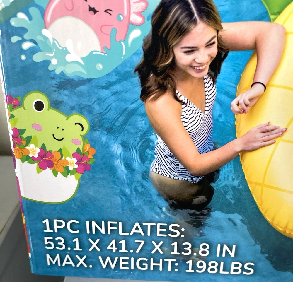 Squishmallows Maui the Pineapple Pool Float Inflatable 53" Original NIB