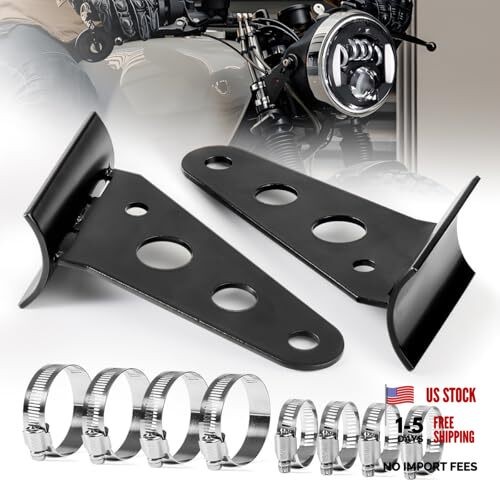 Motorcycle Headlight Bracket with Clamps Motorcycle Headlight Mounting Brackets
