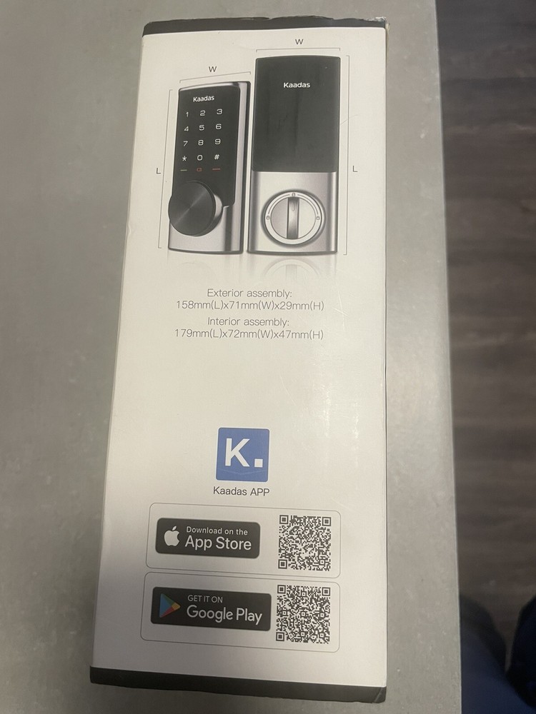 Kaadas RX-C Deadbolt Smart Lock Satin Nickel Bluetooth PIN Code Key