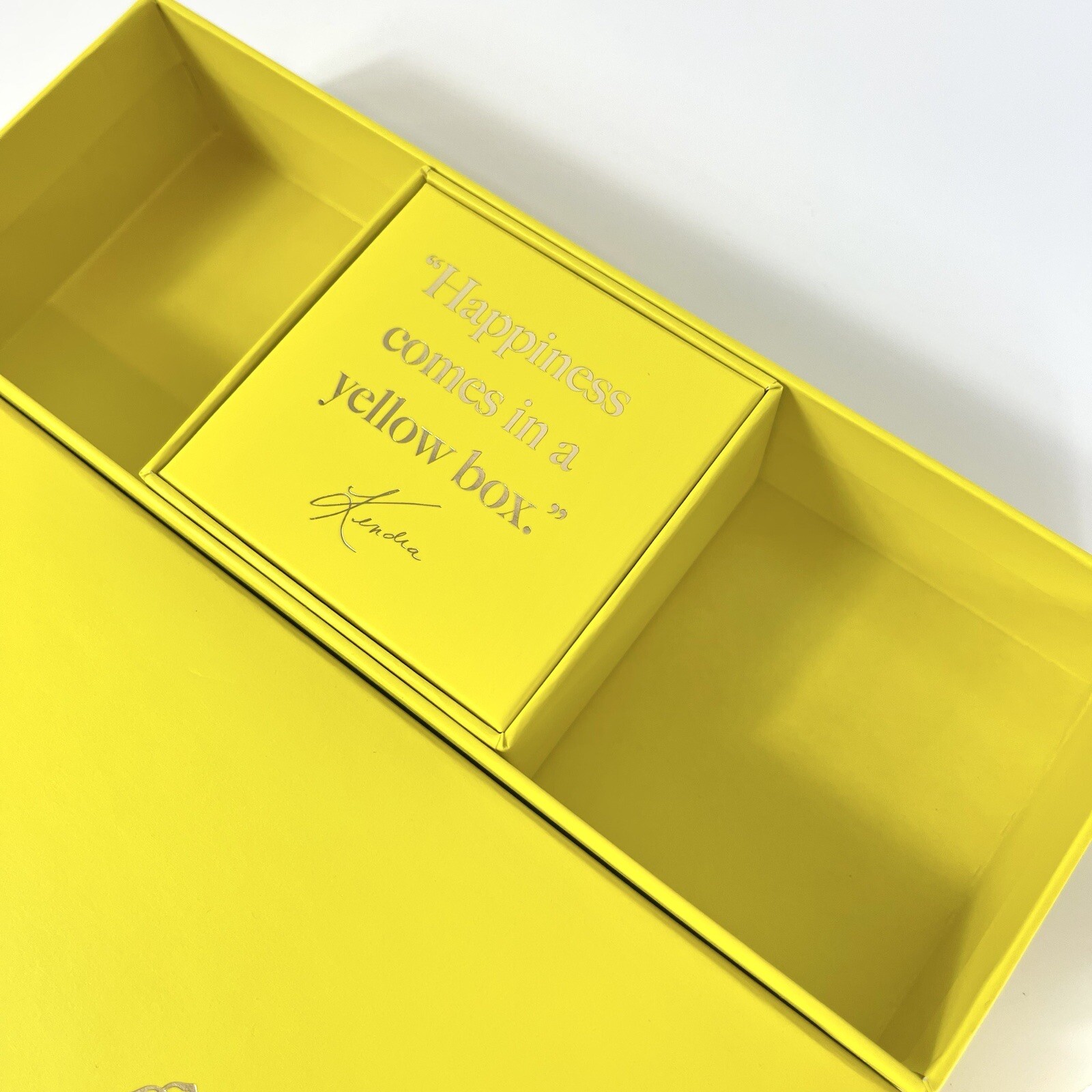 KENDRA SCOTT Small Rectangle Empty Gift Box 3 Compartments 3”x8” (2.75”x3”)