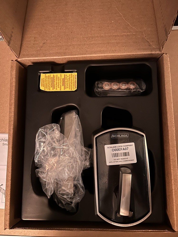 Schlage Control Smart Deadbolt BE467F Brushed Silver Black