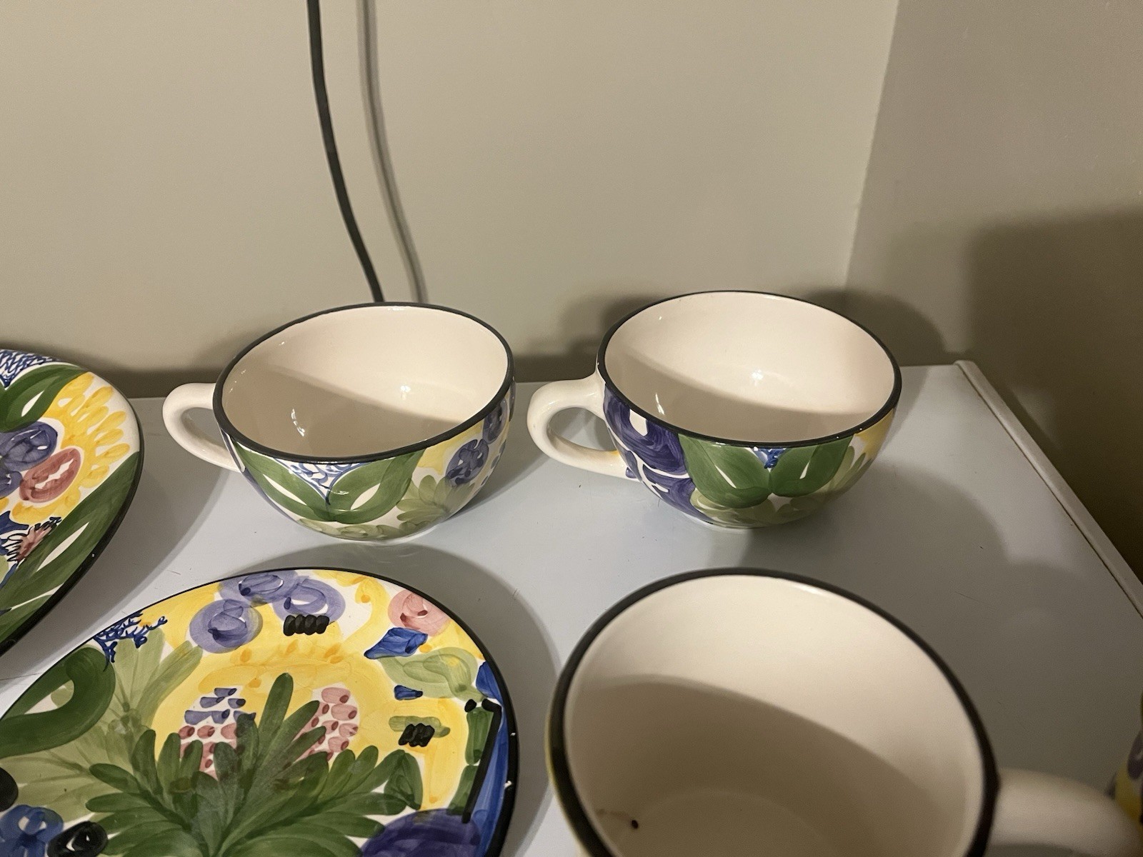 Favanol Portugal Played Mugs Pitcher Bowl Lot