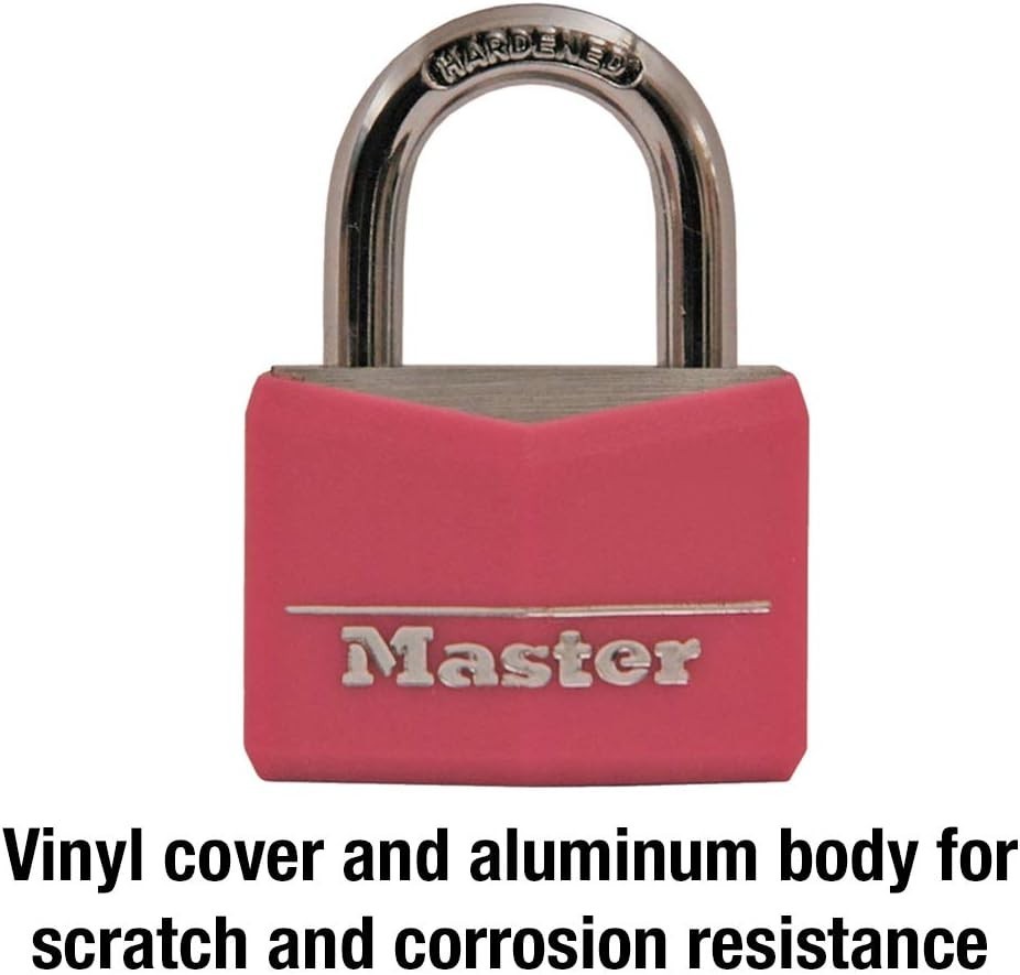Stylish Pink Aluminum Keyed Padlock for Lockers - Durable Security Solution