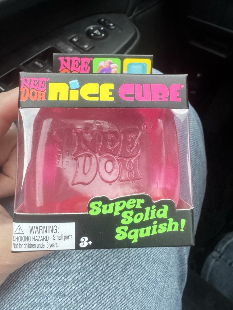 New Nee Doh Nice Cube Pink Super Solid Squish