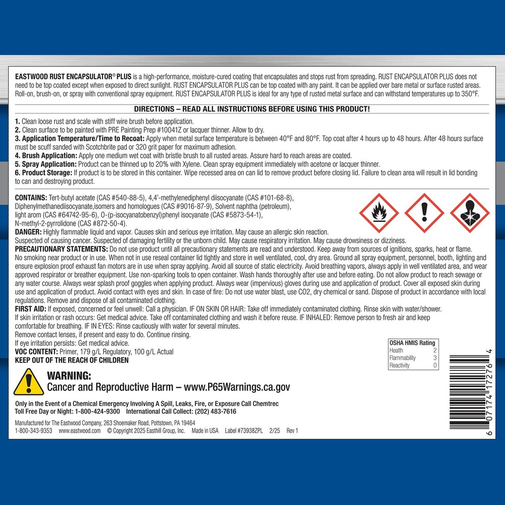 Eastwood Rust Encapsulator Plus Matte Gray Gallon