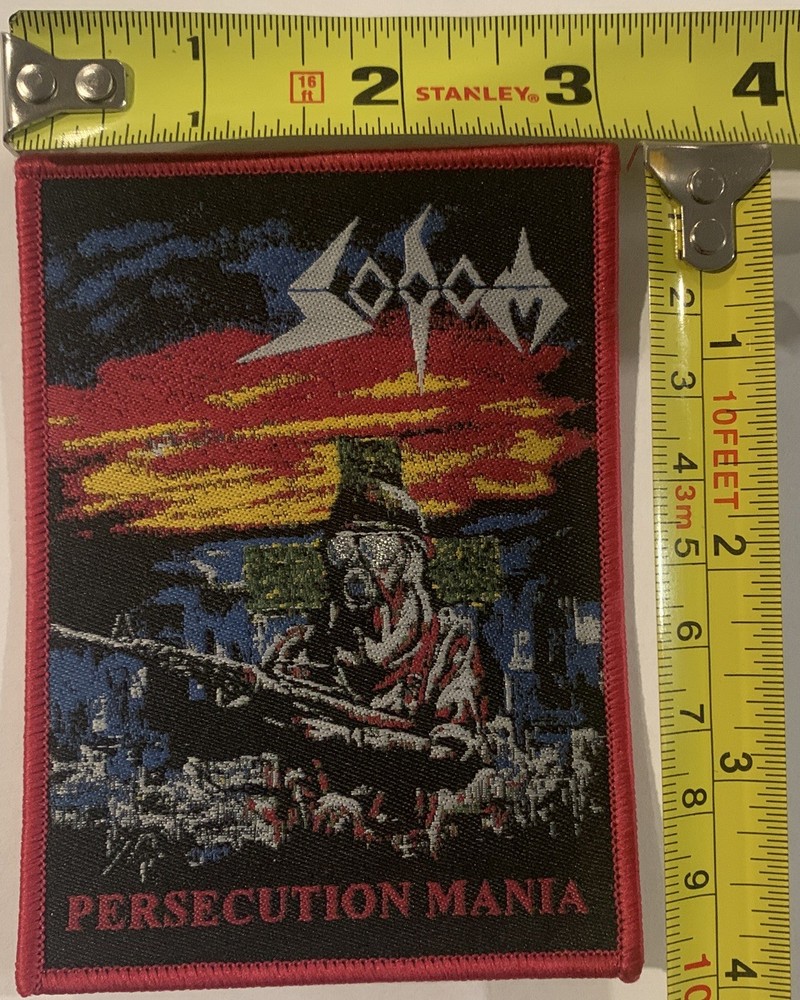 Sodom - Persecution Mania 3" x 4" Woven Patch [80s Thrash Metal]
