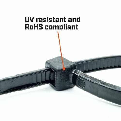 Crescent 200 x 4.6mm Black Cable Ties - 500 Pack