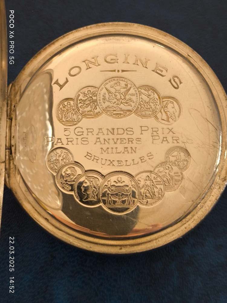 Longines Antique Silver Poсket Watch 48 mm working