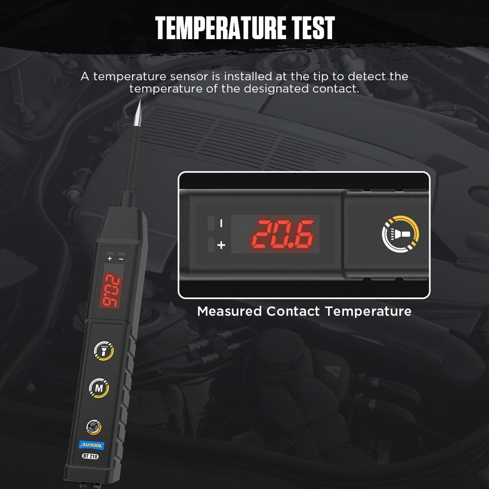Test Light Digital Car Continuity Voltage Electrical Circuit Tester Probe 9-30V