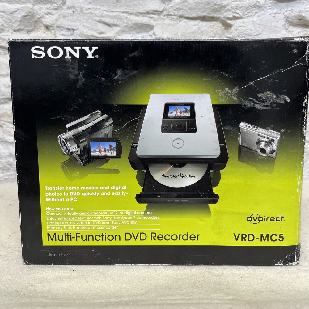 Sony DVD Recorder VRD-MC5 Multi-Function Bundle DVD-R Tested