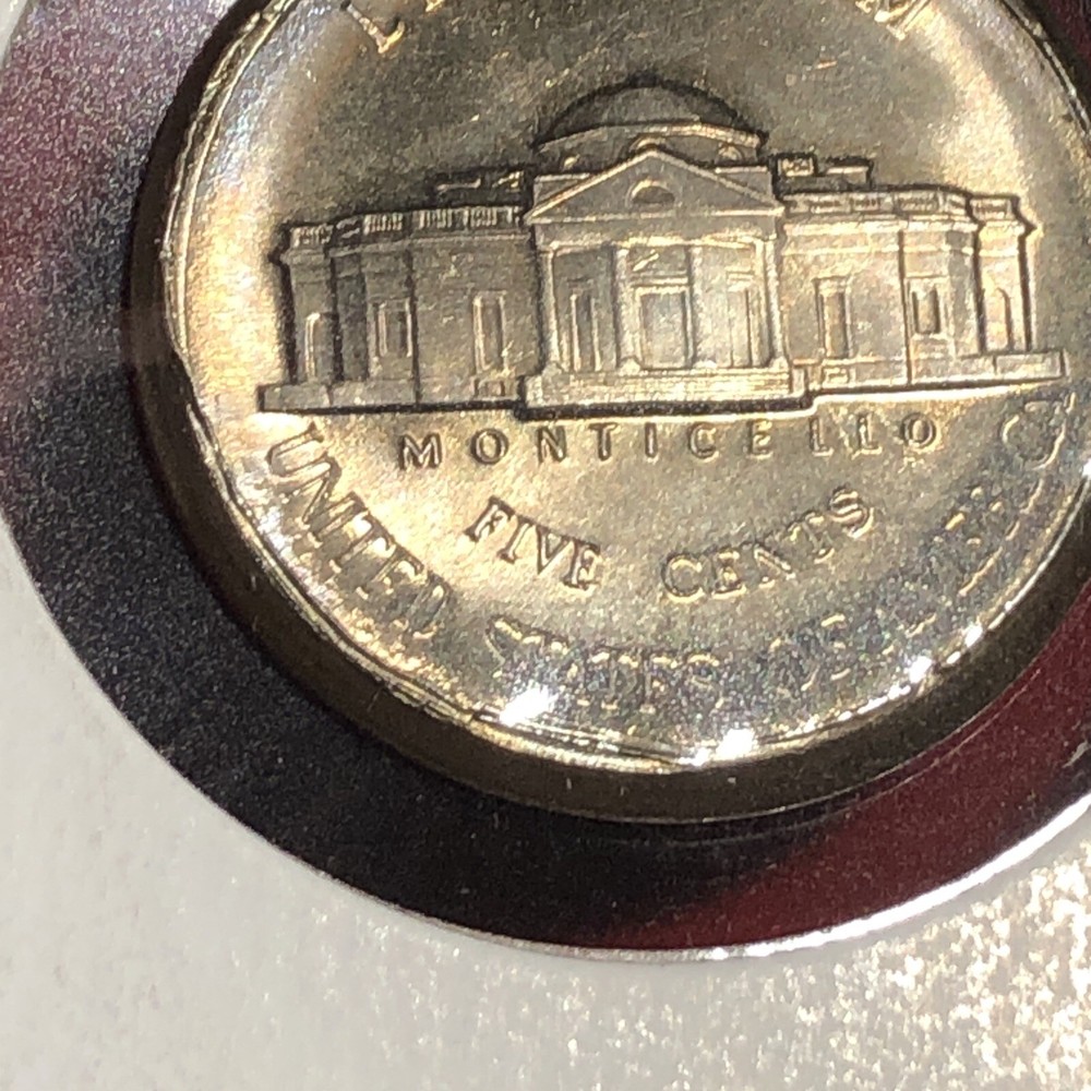 1997 jefferson nickel Error Broadstrike + Partial Collar Full Steps Gem Bu