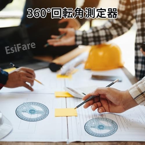 360-Degree Full-Circle Protractor (4-Pack) - Easy-to-Read Circular Protractor, M