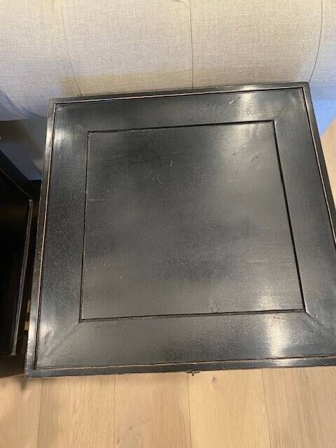 Vintage Side Side Table With Shelf And Cabinet