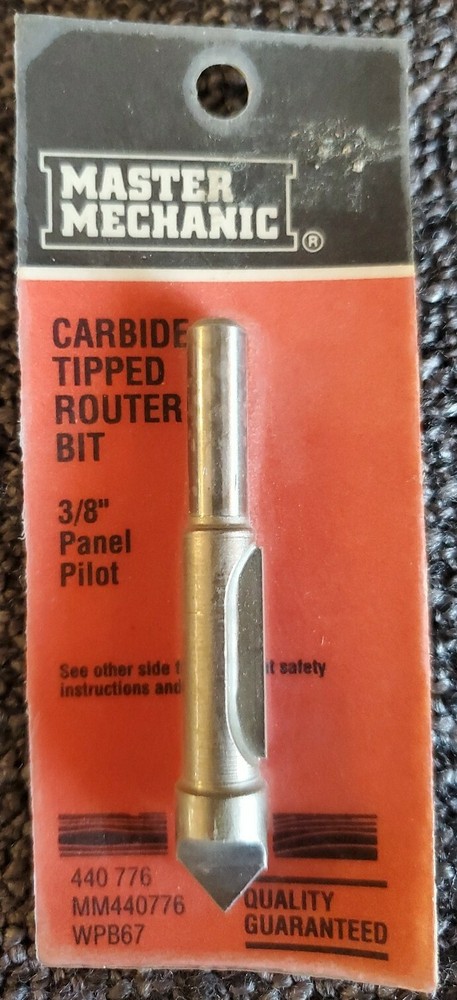 MASTER MECHANIC CARBIDE TIPPED ROUTER BIT - 3/8" PANEL PILOT 440776