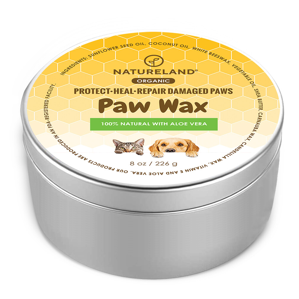 8oz Organic Paw Wax for Dogs and Cats, Natural Outdoor Protect Dry Chapped Pads