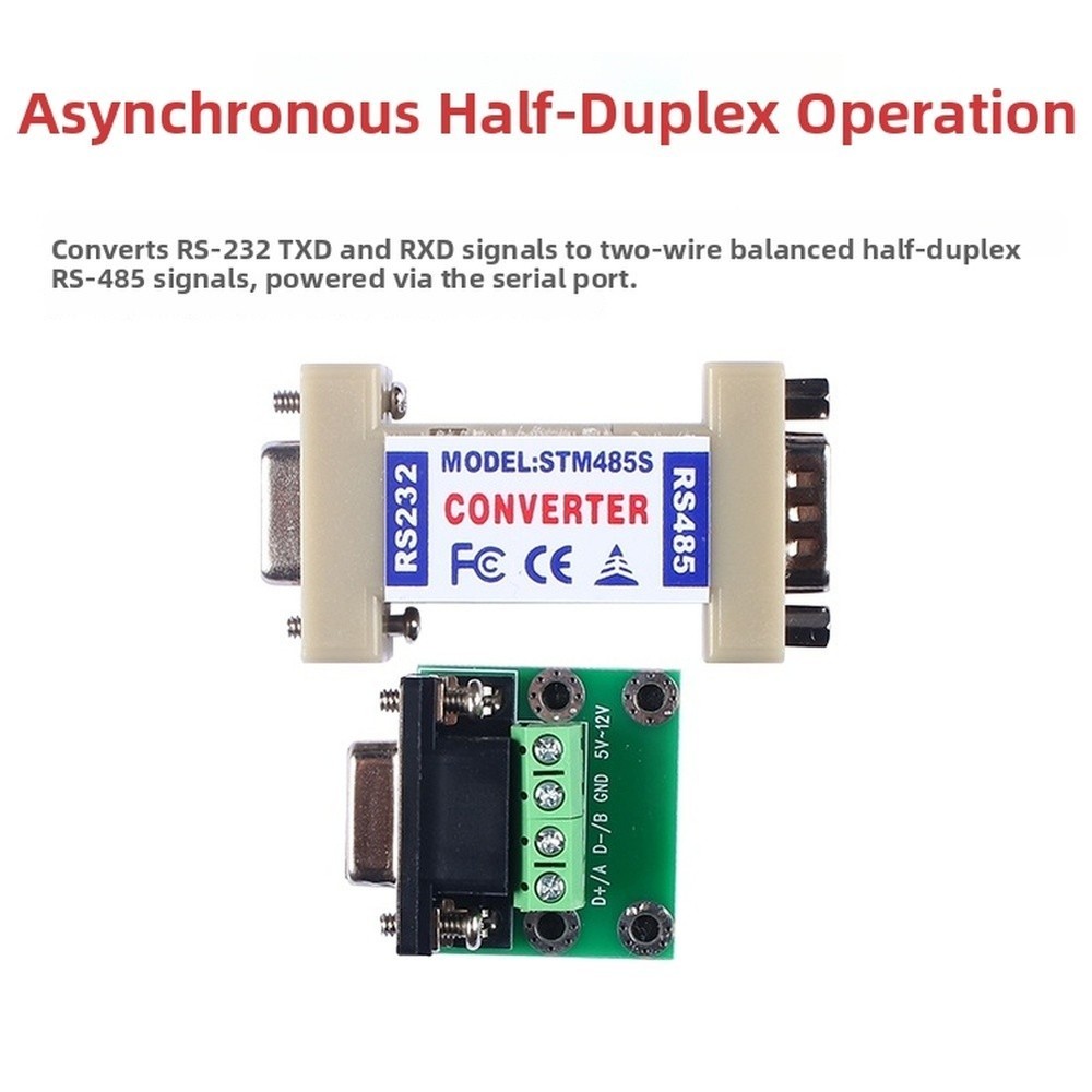 Serial Interface Passive Converter RS232 to RS485 Adapter for Communications