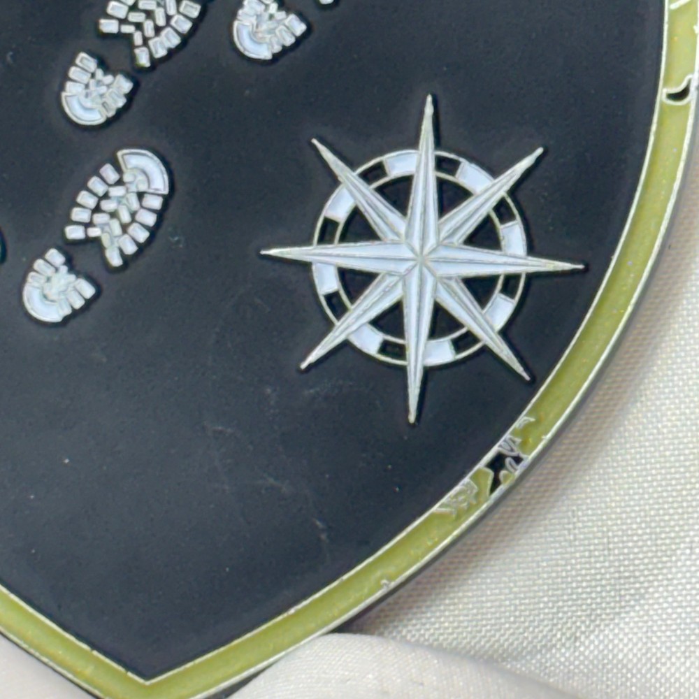 K-9 Unit Shield Shape Challenge Coin Ghost With Sparks