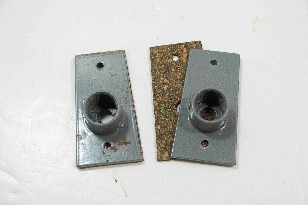 Vintage surface mount mic stand flange with cork base