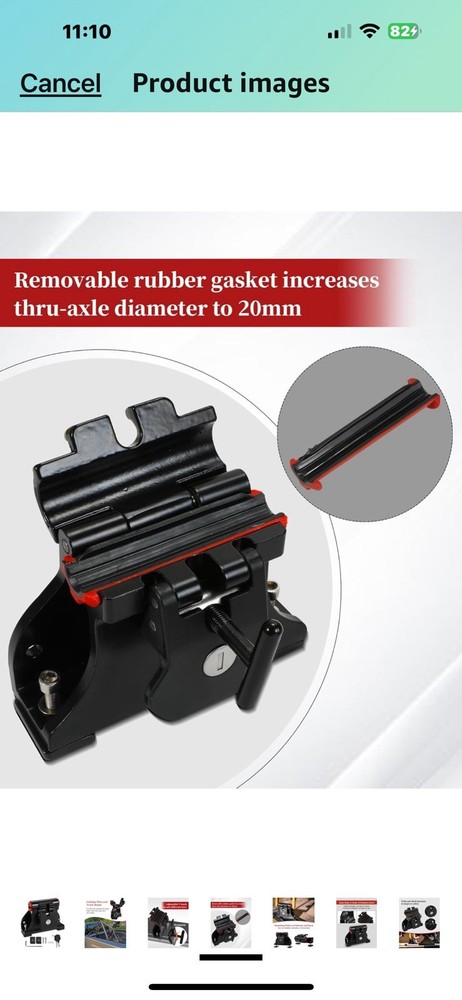 DropTop Locking Thru-Axle Fork Mounts, Adjustable Locking Thru-axle Track Brack
